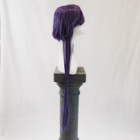 New purple cosplay wig short & long adjustable